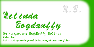 melinda bogdanffy business card