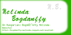 melinda bogdanffy business card